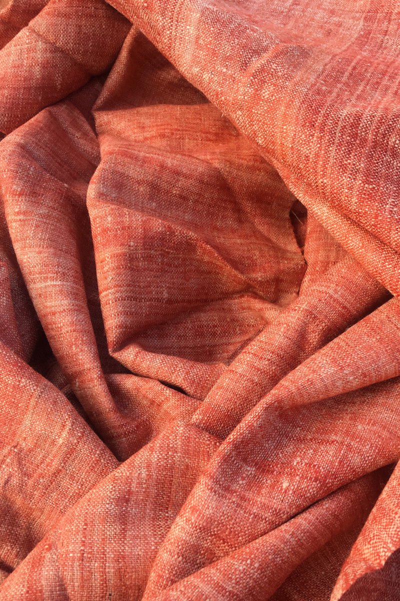 eri silk natural dye handwoven fabric
