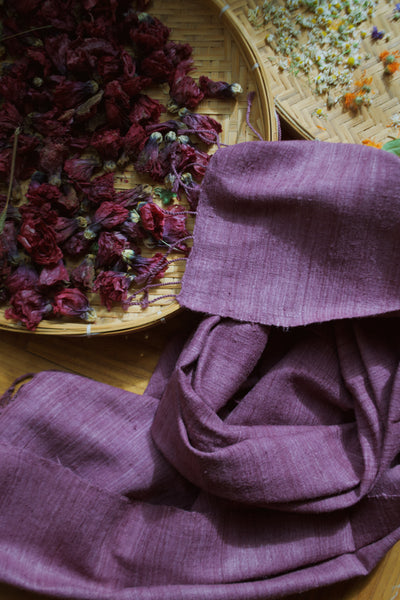 Scarf Eri Silk Plum