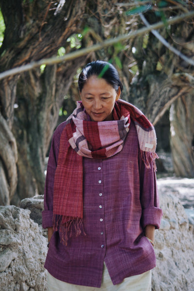 Dusk Shirt Plum Eri Silk