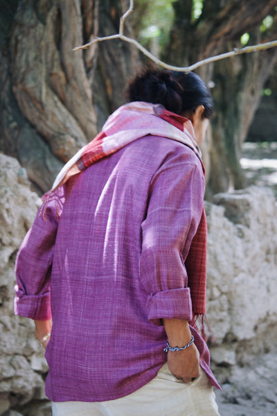 Dusk Shirt Plum Eri Silk