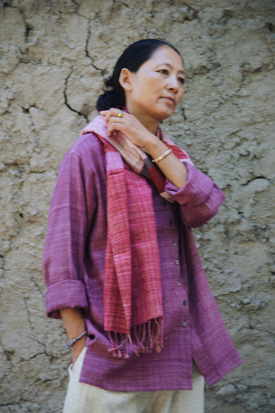 Dusk Shirt Plum Eri Silk