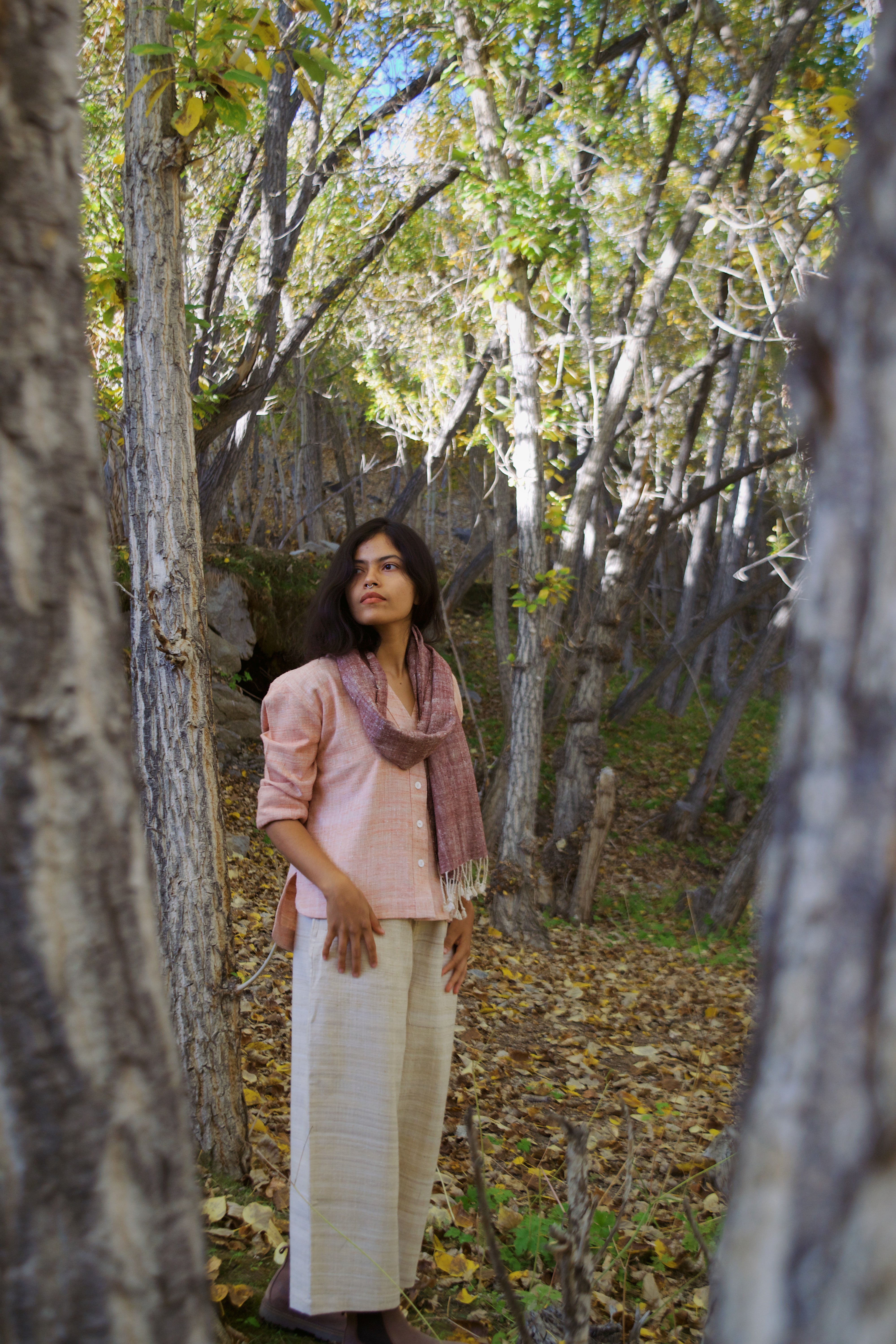 Scarf Eri Silk Teak Young