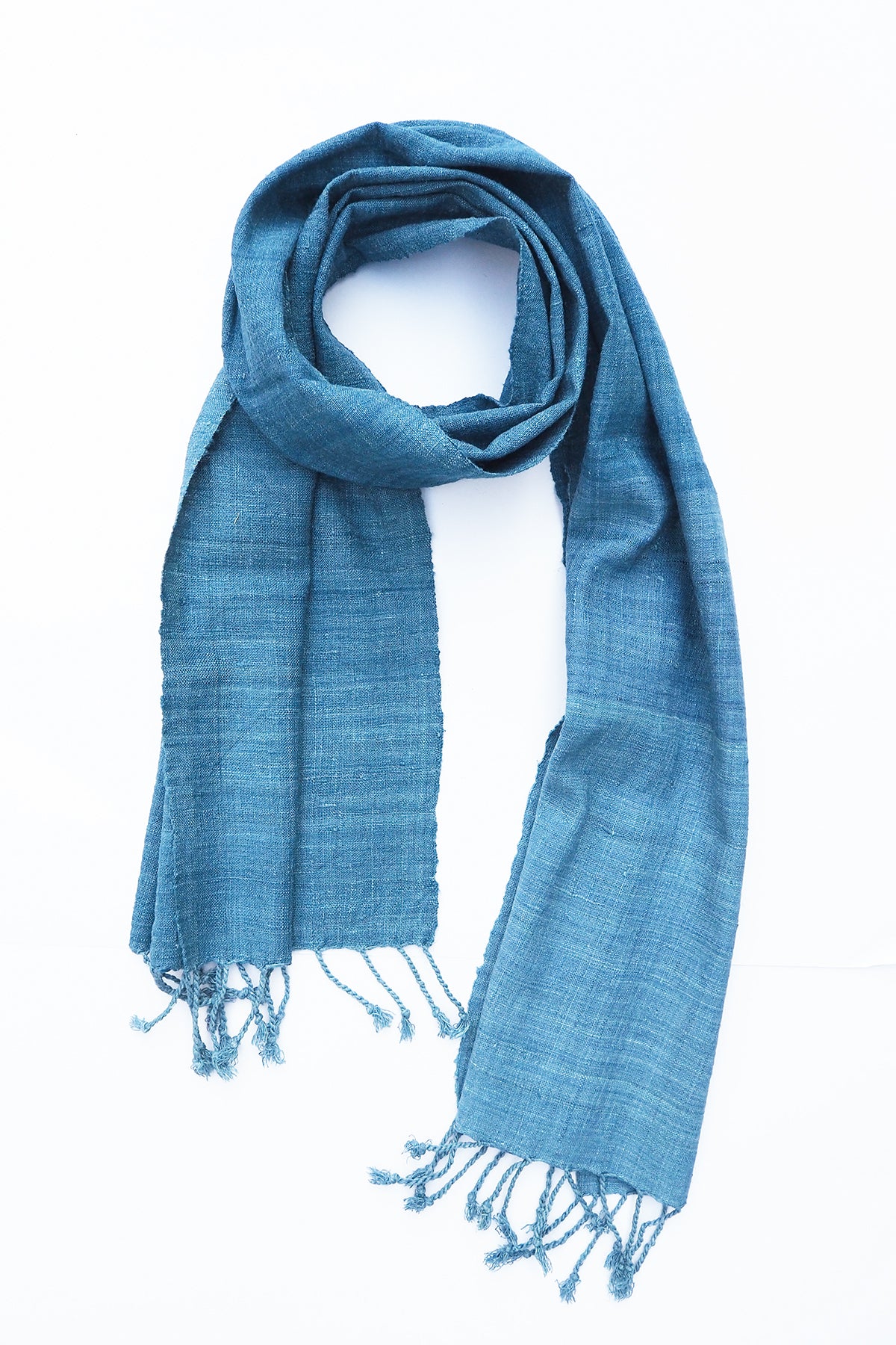 Scarf Eri Silk Deep Indigo