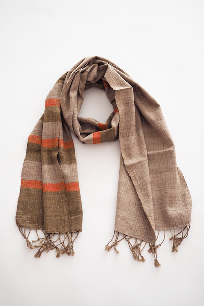 Eri Silk Scarf Autumn Leaves