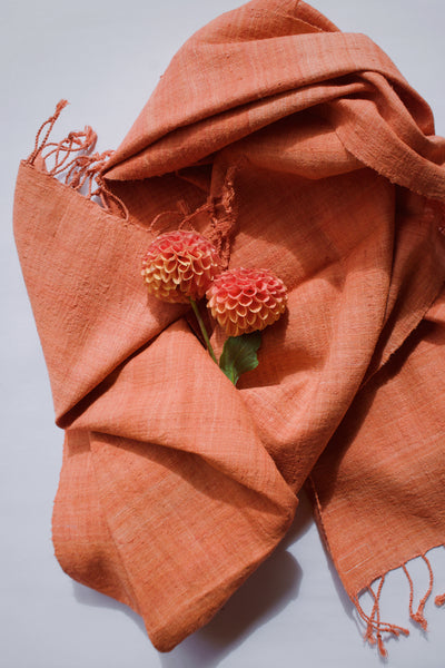 Scarf Eri Silk Coral