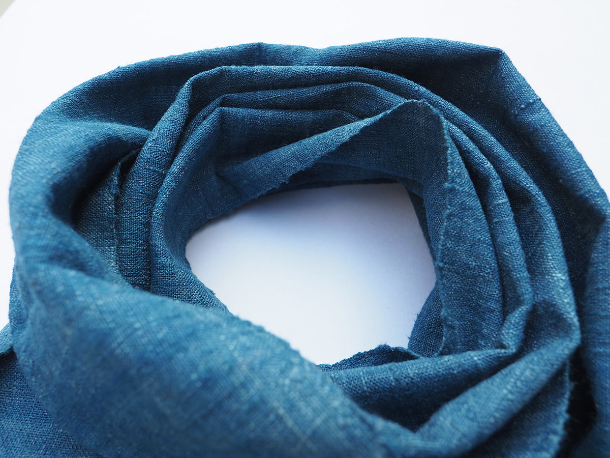Scarf Eri Silk Deep Indigo