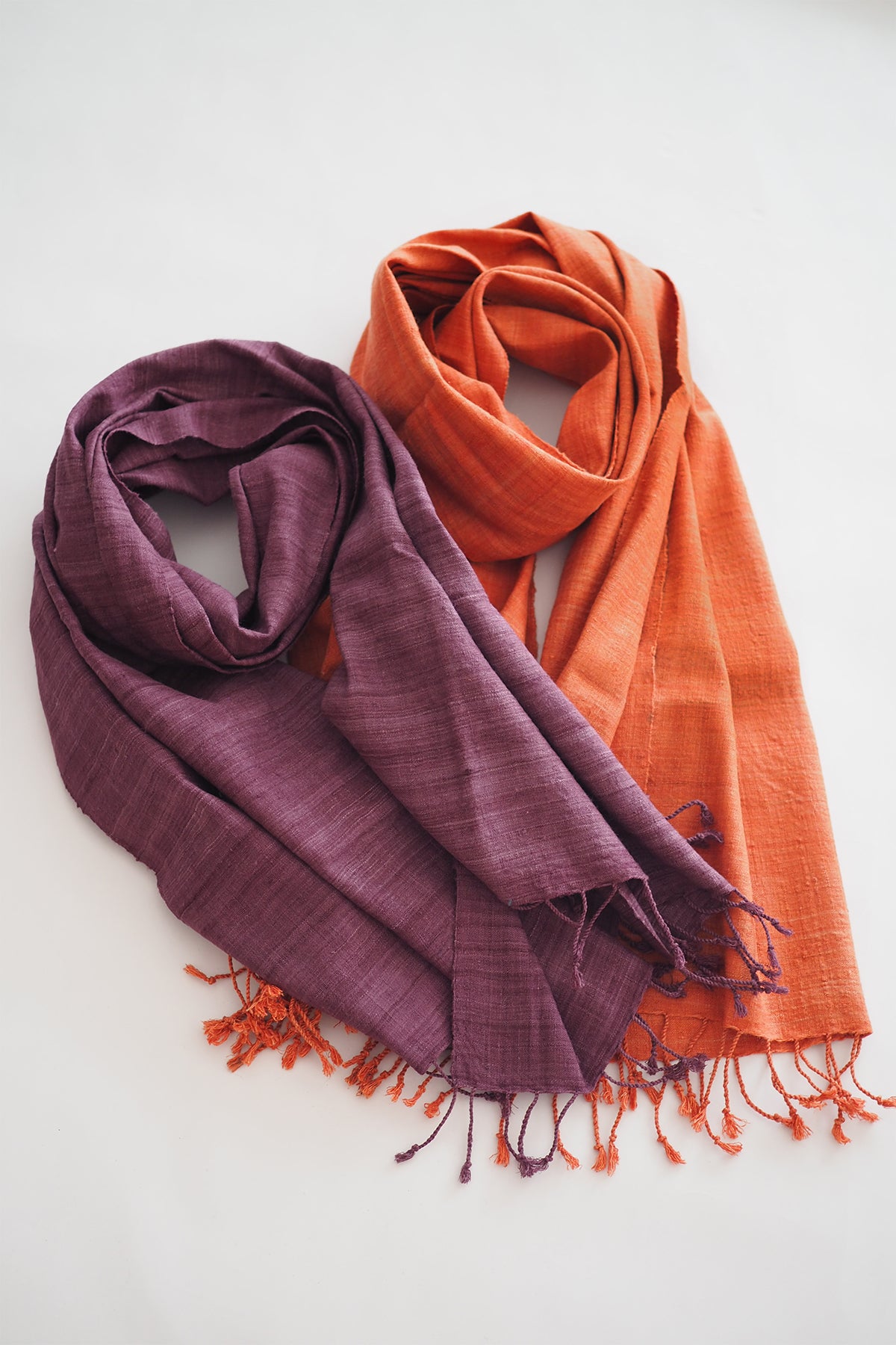 Scarf Eri Silk Plum