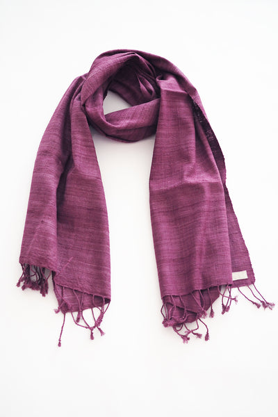 Scarf Eri Silk Plum