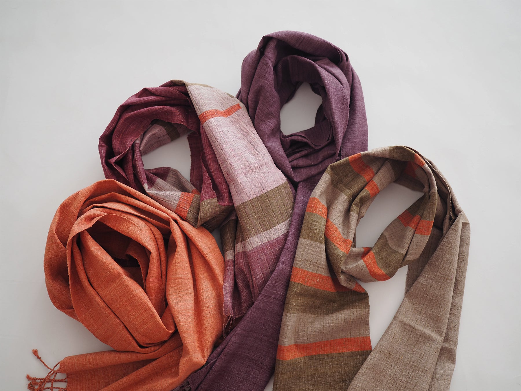 Scarf Eri Silk Plum