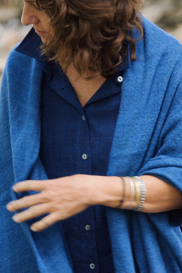 Scarf Lam Indigo Sky