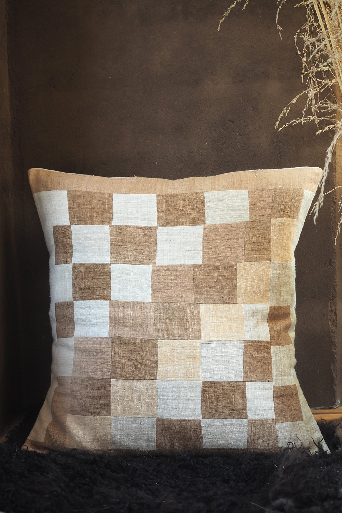 Pillow Case Eri Silk Patchwork #4