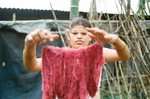 Know your maker - ethical fashion in Assam, naturally dyed eri silk. 