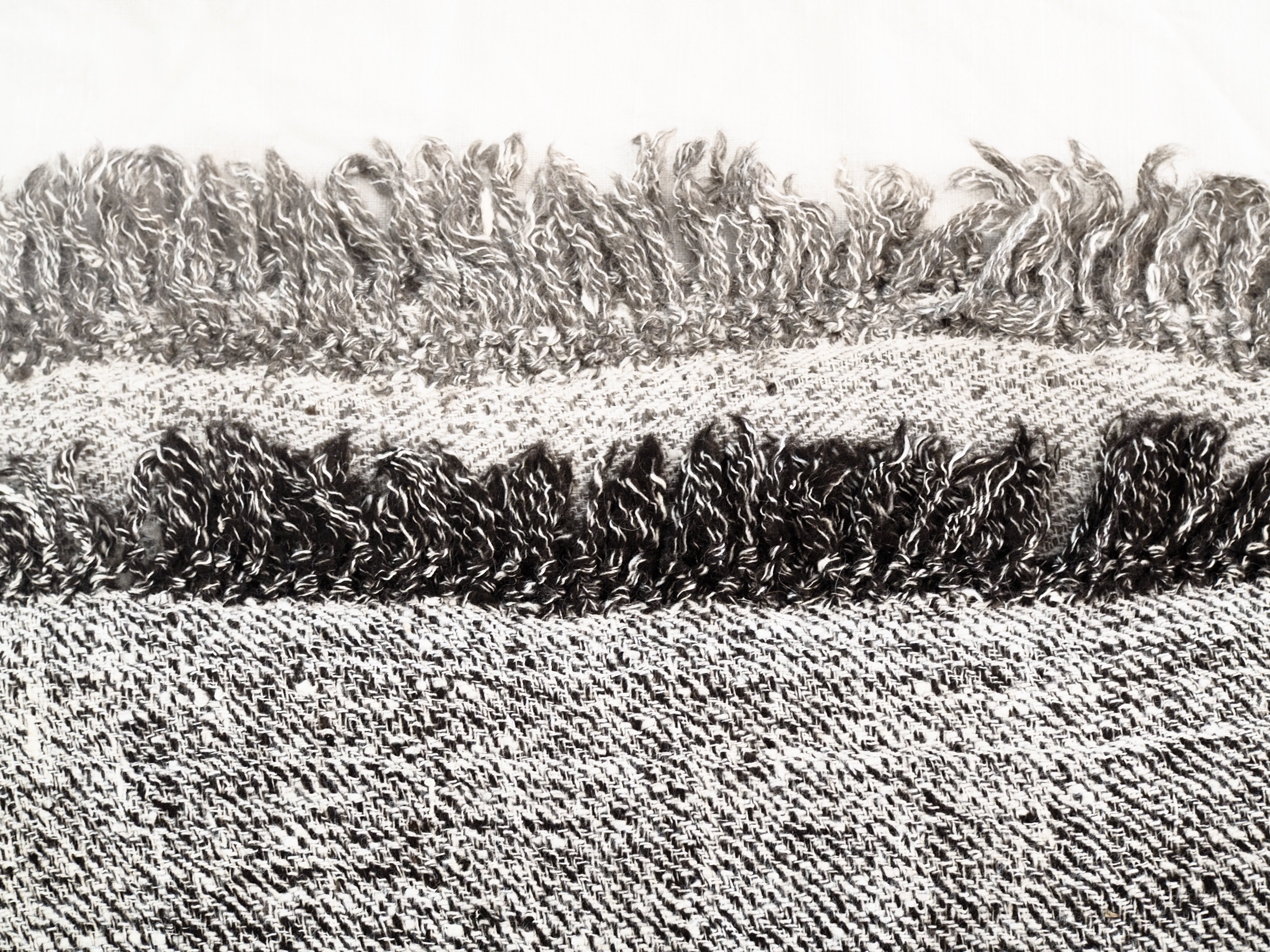 Autumn and winter Scarf made from organic peace silk and Himalayan lambswool on a handloom in India. A beautiful blend of wool and eri silk, handspun and handwoven in Himachal Pradesh, India. Organic and natural material, 70% eri silk and 30% lambswool. Slow and ethically made.  