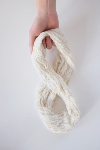 Handspun eri silk yarn also called peace silk