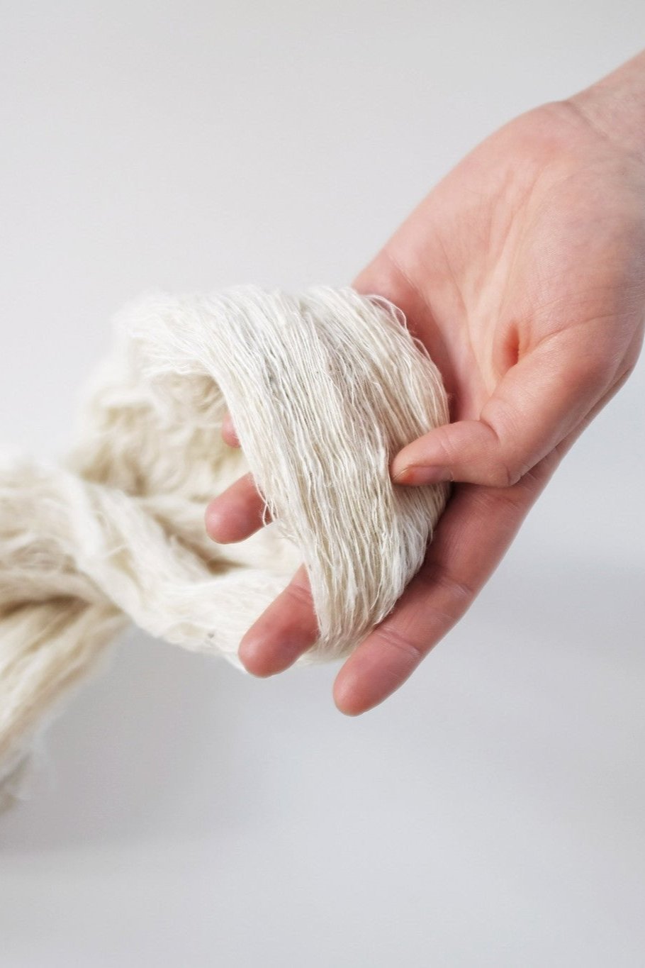 Handspun peace silk yarn for weaving