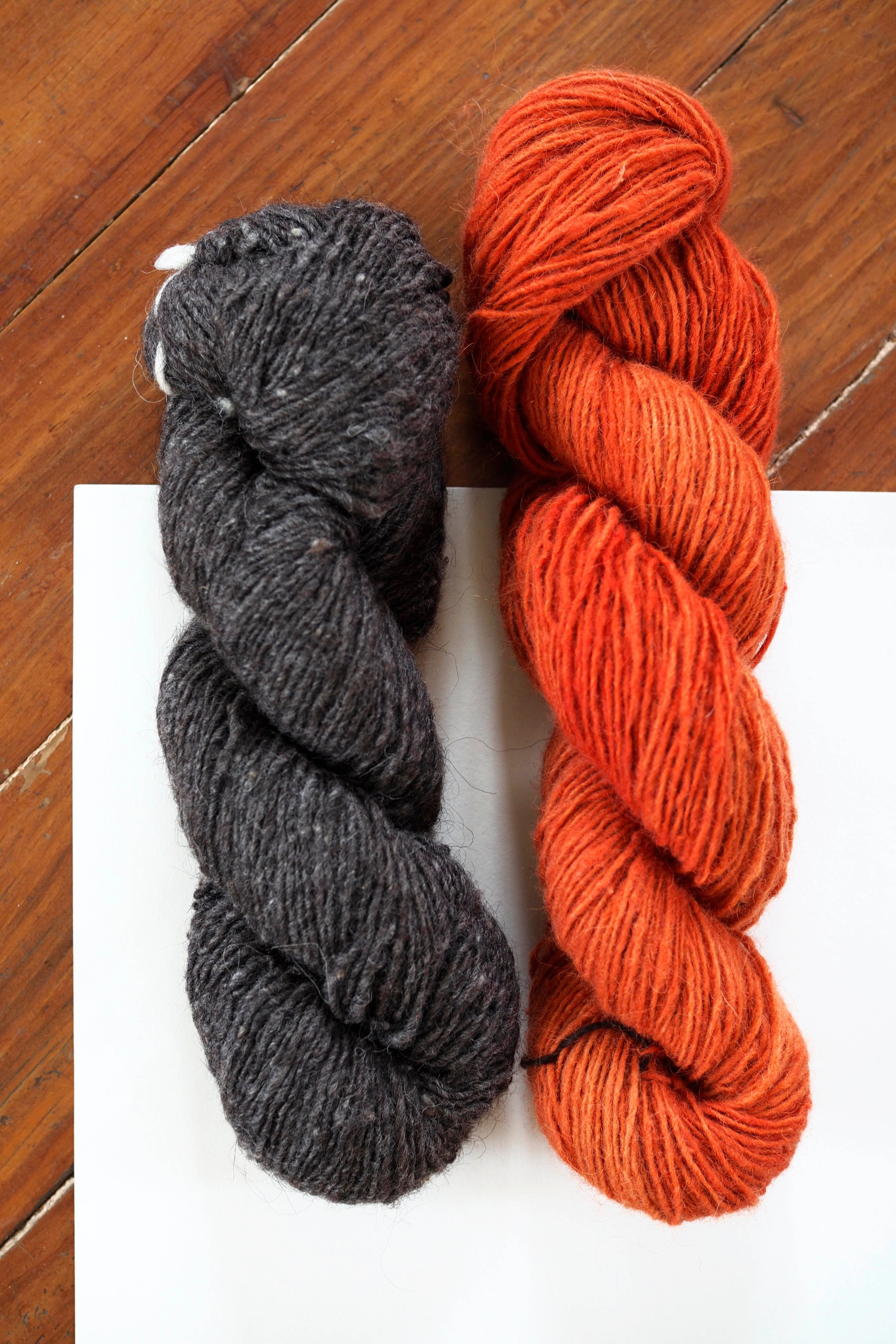 Handspun Sheepwool yarn from the Himalayas naturally dyed with pomegranate and madder. Organic fine wool from the Changthang Plateau in the Himalayas, Ladakh.