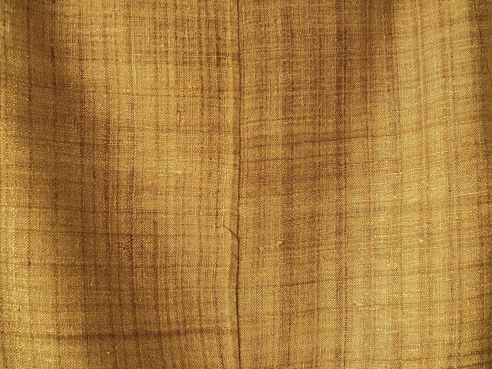 Handspun and handwoven eri silk top in a mustard color. 100% natural fiber and naturally dyed with onion skins. Ethically made, slow fashion, simplicity.