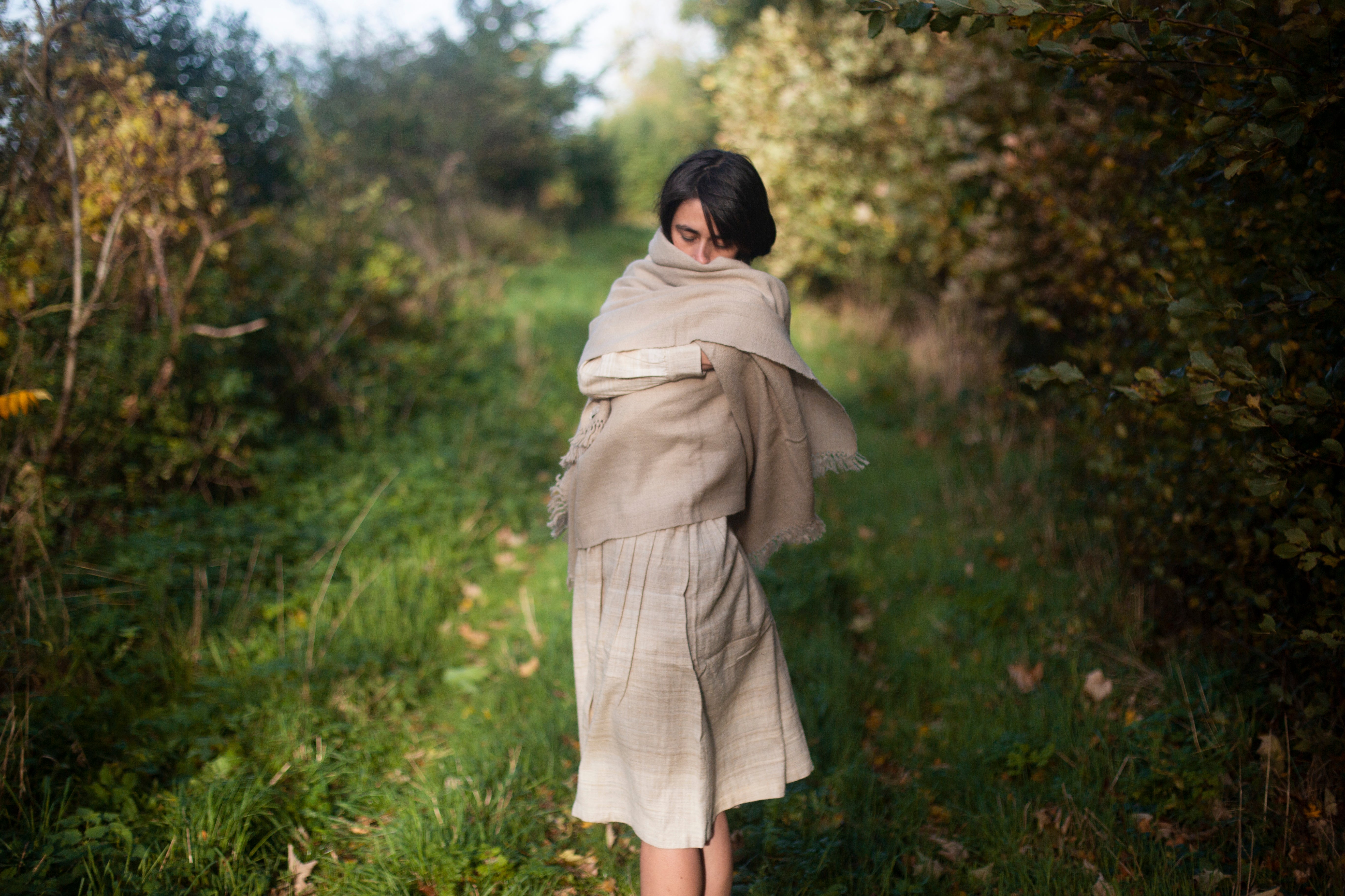 Scarf Yak Wool Khullu White